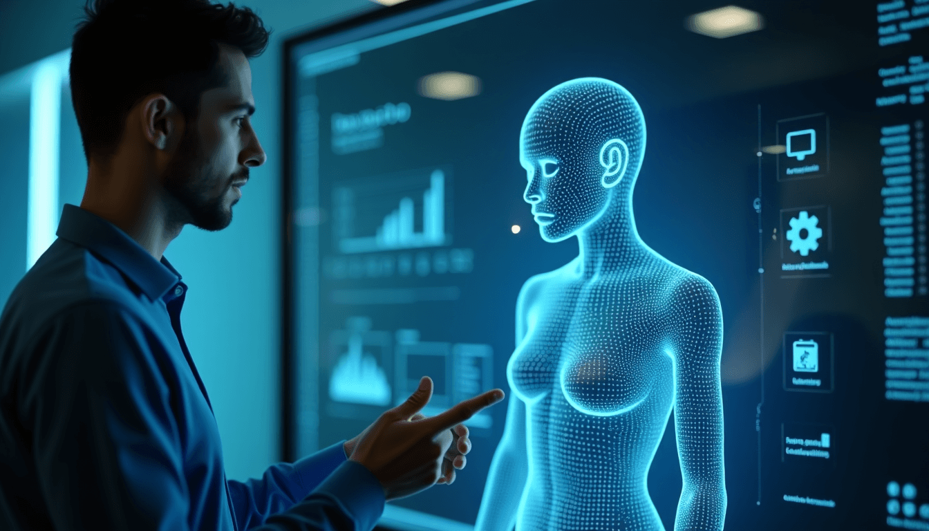 AI virtual assistant concept